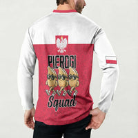 Funny Pierogi Squad Button Sweatshirt Polish Pride Food Humor