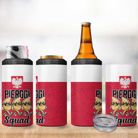 Funny Pierogi Squad 4 in 1 Can Cooler Tumbler Polish Pride Food Humor