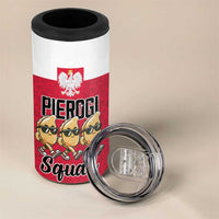 Funny Pierogi Squad 4 in 1 Can Cooler Tumbler Polish Pride Food Humor