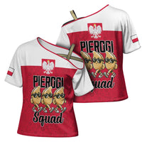 Funny Pierogi Squad Cross Shoulder Shirt Polish Pride Food Humor