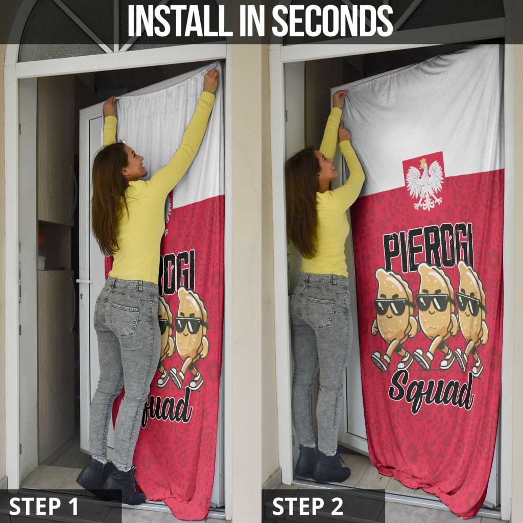Funny Pierogi Squad Door Cover Polish Pride Food Humor