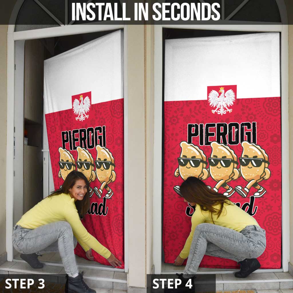 Funny Pierogi Squad Door Cover Polish Pride Food Humor