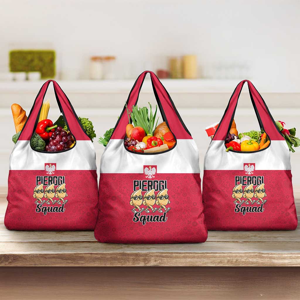 Funny Pierogi Squad Grocery Bag Polish Pride Food Humor
