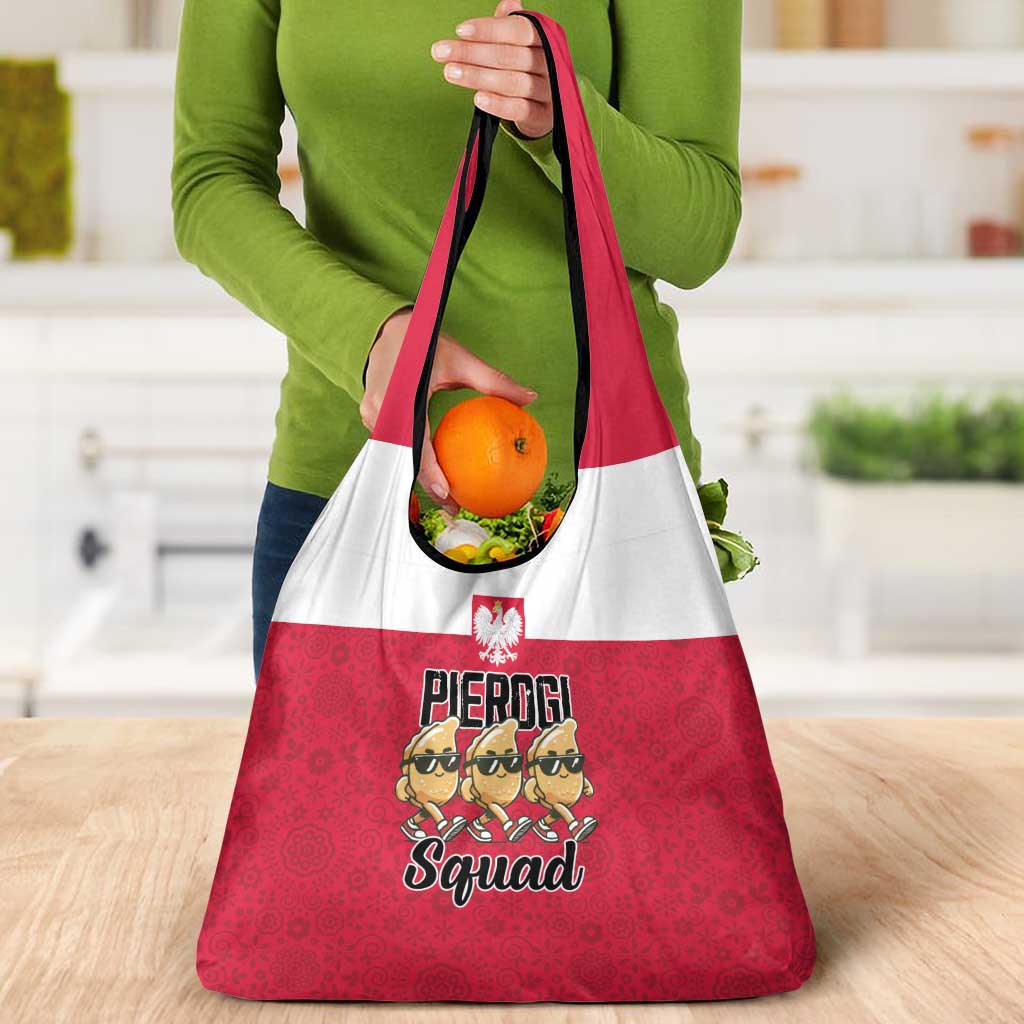 Funny Pierogi Squad Grocery Bag Polish Pride Food Humor