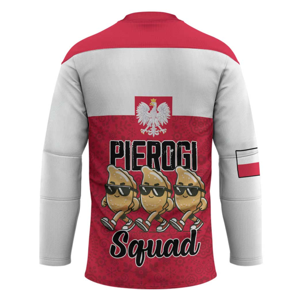 Funny Pierogi Squad Hockey Jersey Polish Pride Food Humor