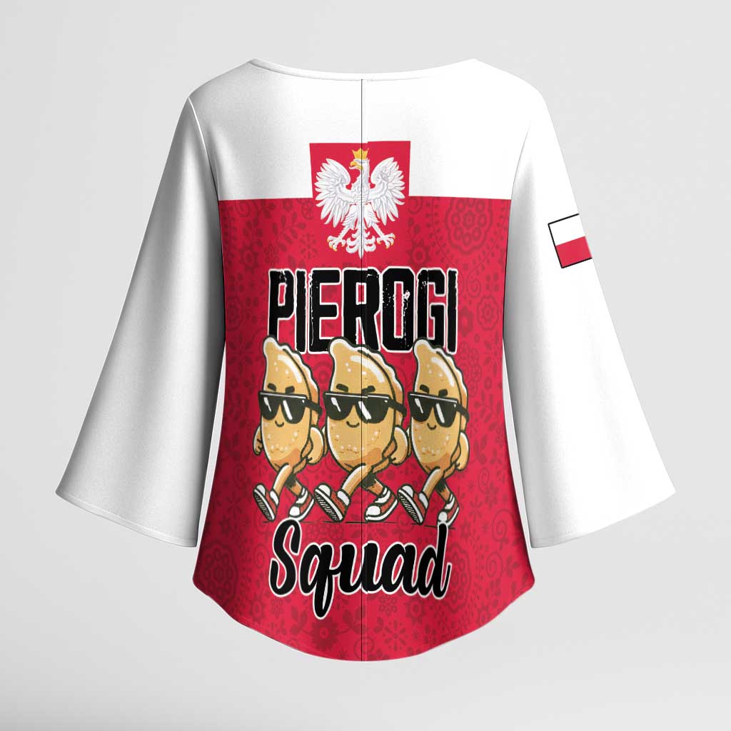 Funny Pierogi Squad Kimono Sleeve Blouse Polish Pride Food Humor