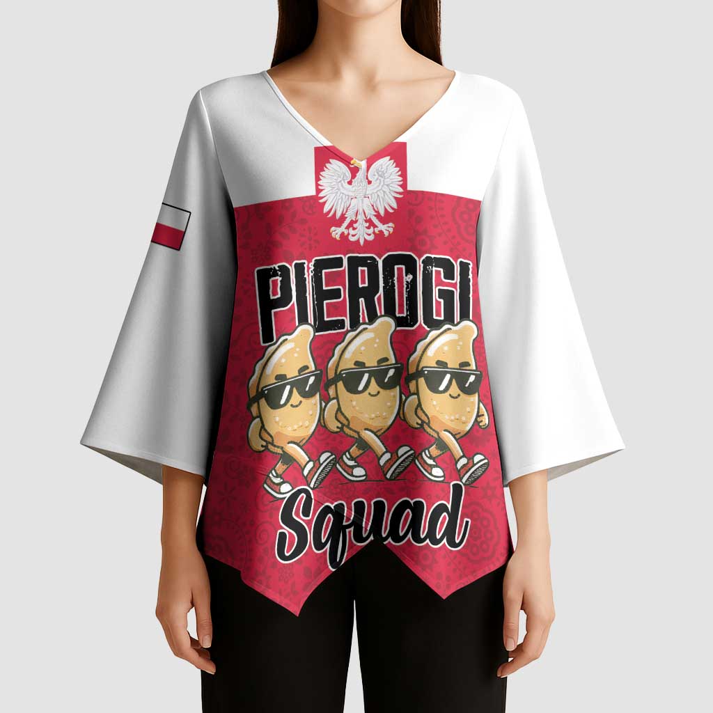Funny Pierogi Squad Kimono Sleeve Blouse Polish Pride Food Humor