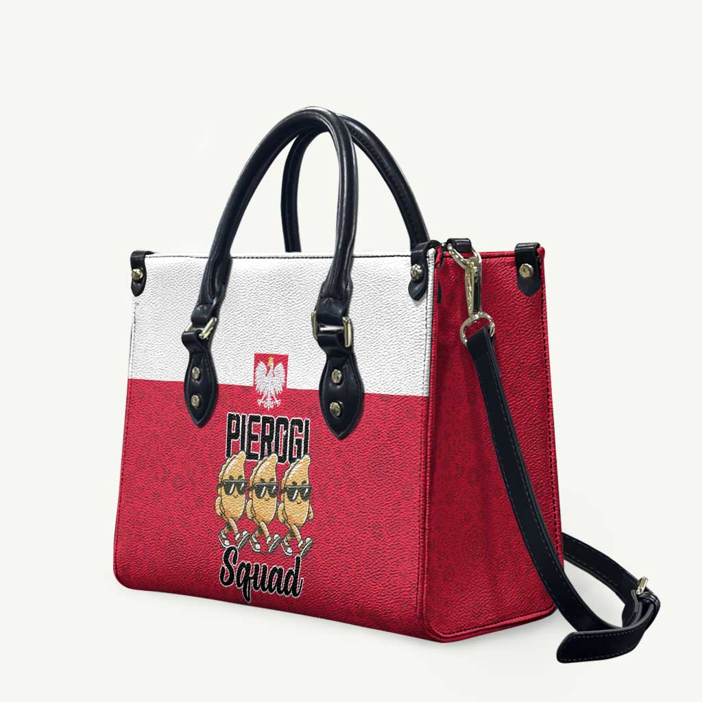 Funny Pierogi Squad Leather Bag Polish Pride Food Humor