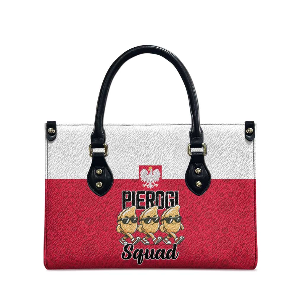 Funny Pierogi Squad Leather Bag Polish Pride Food Humor