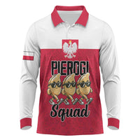 Funny Pierogi Squad Long Sleeve Polo Shirt Polish Pride Food Humor