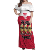 Funny Pierogi Squad Off Shoulder Maxi Dress Polish Pride Food Humor