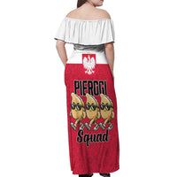 Funny Pierogi Squad Off Shoulder Maxi Dress Polish Pride Food Humor