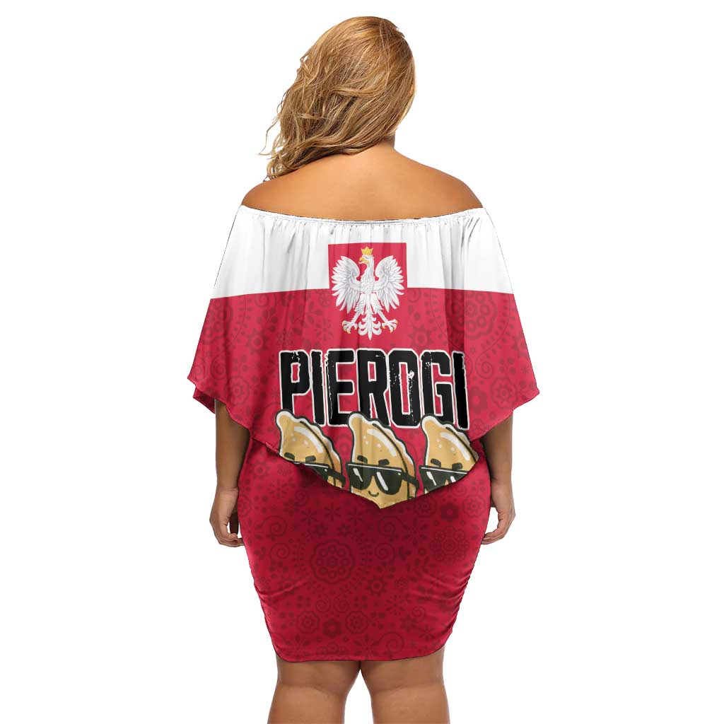 Funny Pierogi Squad Off Shoulder Short Dress Polish Pride Food Humor