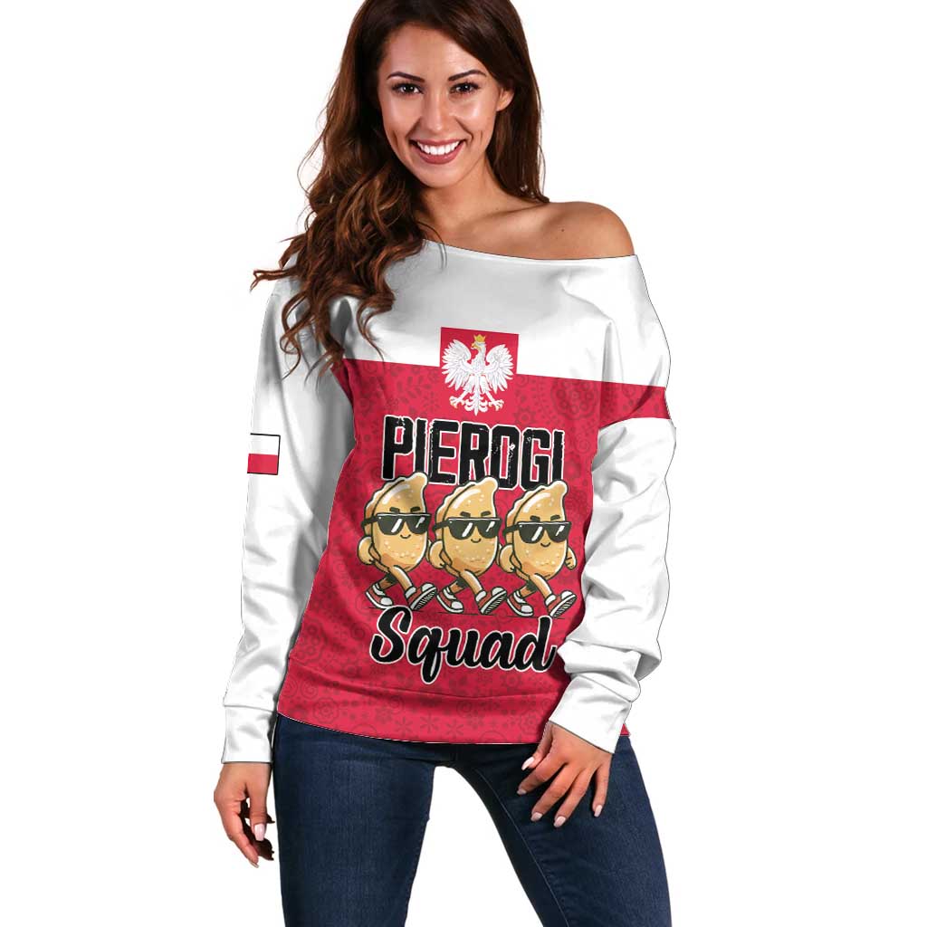 Funny Pierogi Squad Off Shoulder Sweater Polish Pride Food Humor