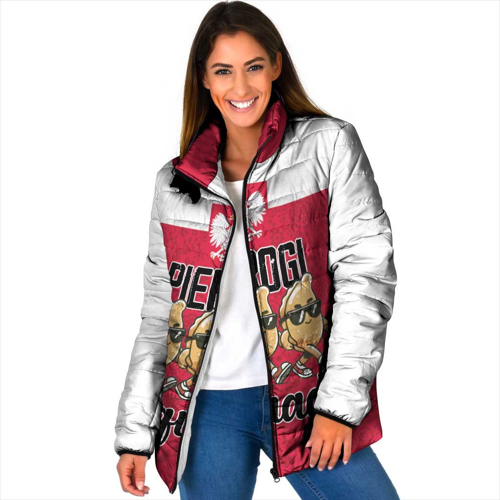 Funny Pierogi Squad Padded Jacket Polish Pride Food Humor