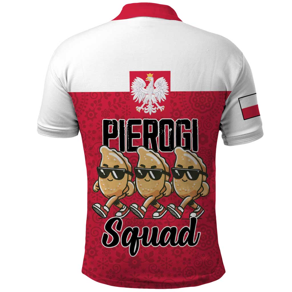 Funny Pierogi Squad Polo Shirt Polish Pride Food Humor