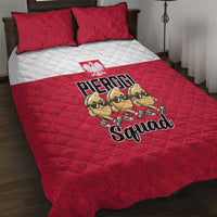 Funny Pierogi Squad Quilt Bed Set Polish Pride Food Humor