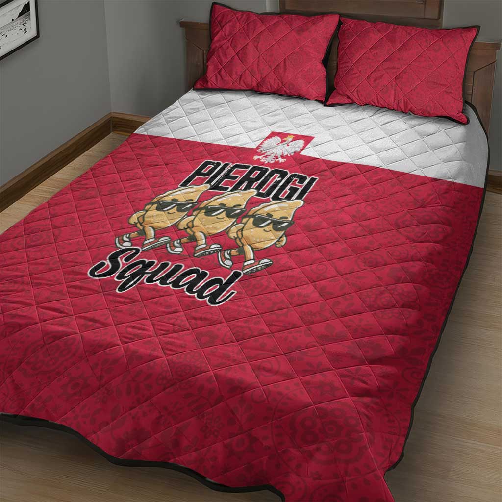 Funny Pierogi Squad Quilt Bed Set Polish Pride Food Humor