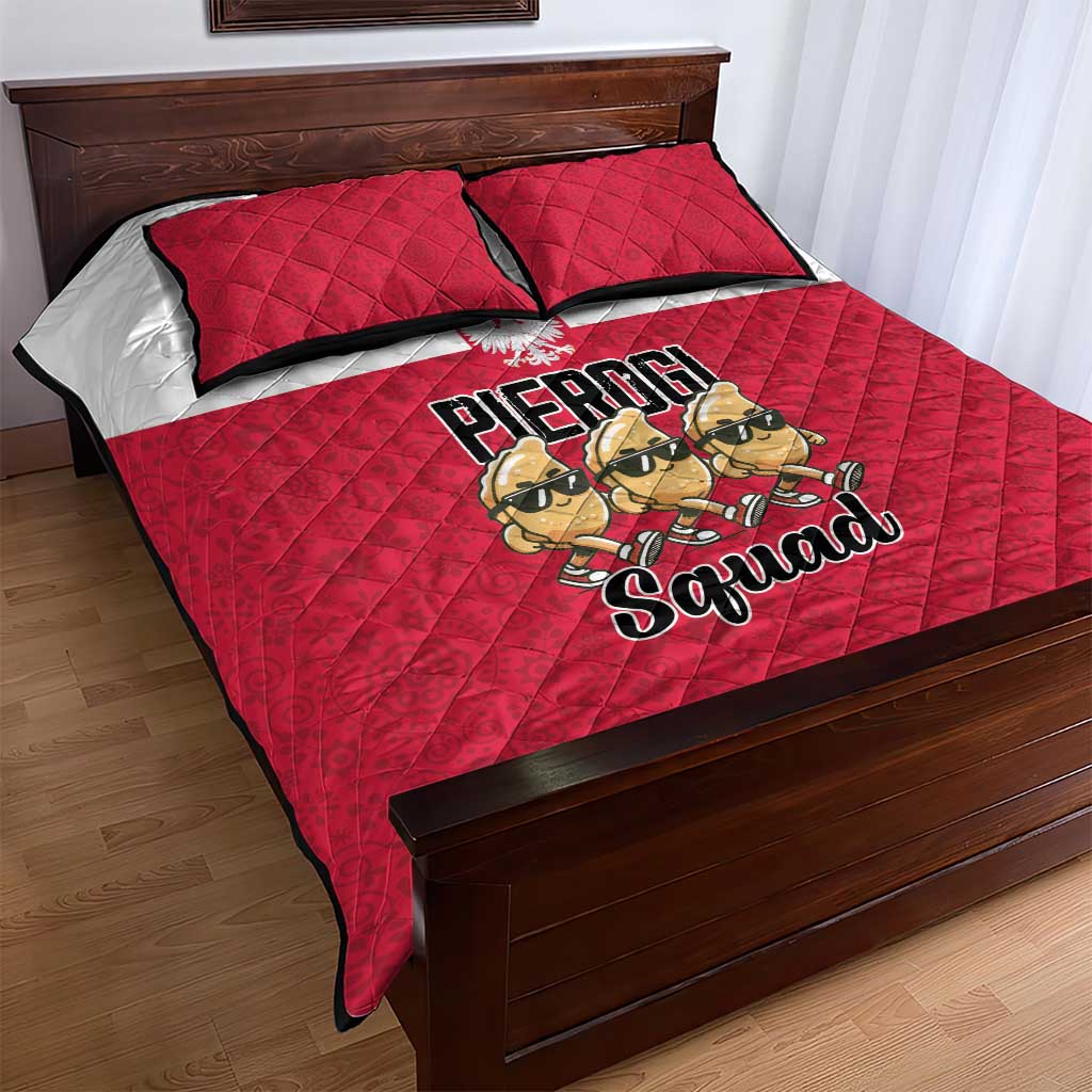 Funny Pierogi Squad Quilt Bed Set Polish Pride Food Humor