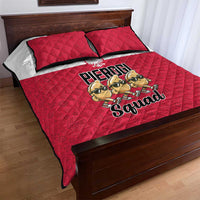 Funny Pierogi Squad Quilt Bed Set Polish Pride Food Humor