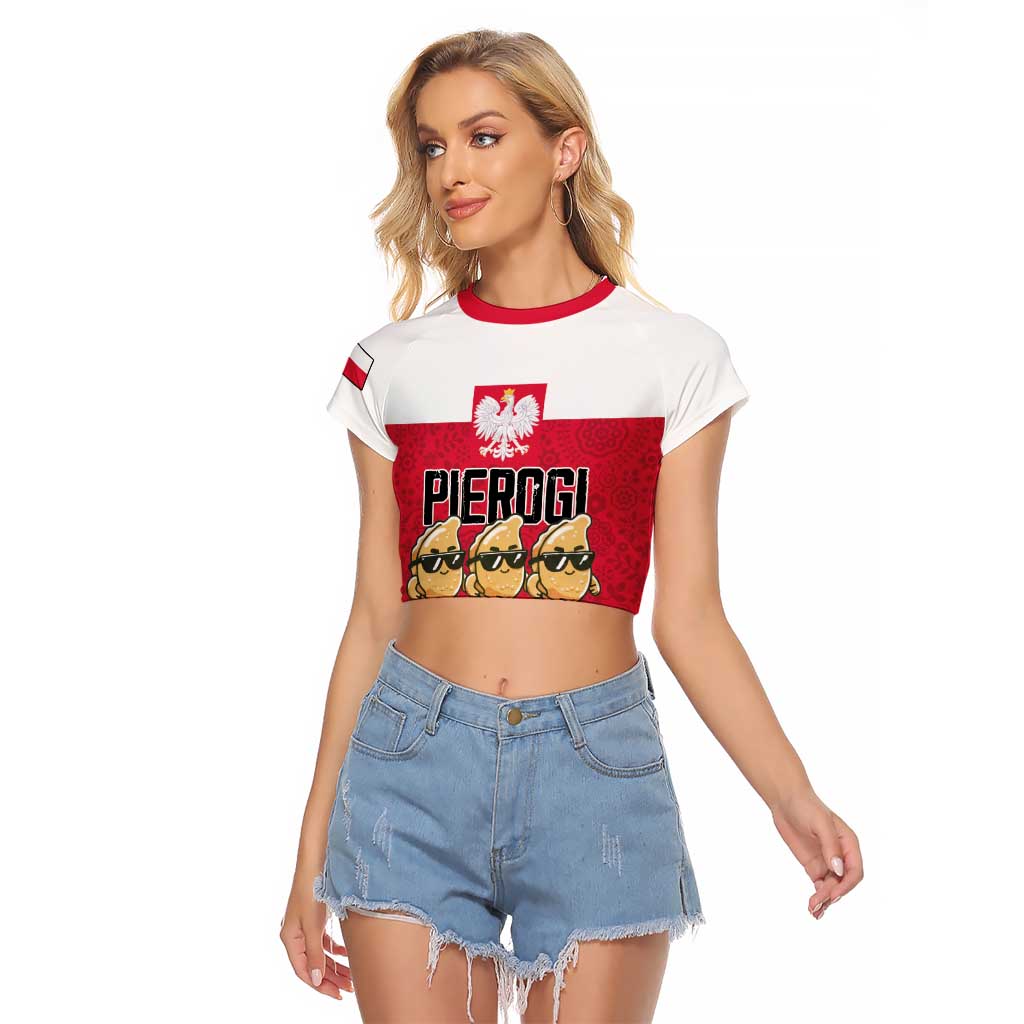 Funny Pierogi Squad Raglan Cropped T Shirt Polish Pride Food Humor