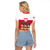 Funny Pierogi Squad Raglan Cropped T Shirt Polish Pride Food Humor