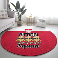 Funny Pierogi Squad Round Carpet Polish Pride Food Humor