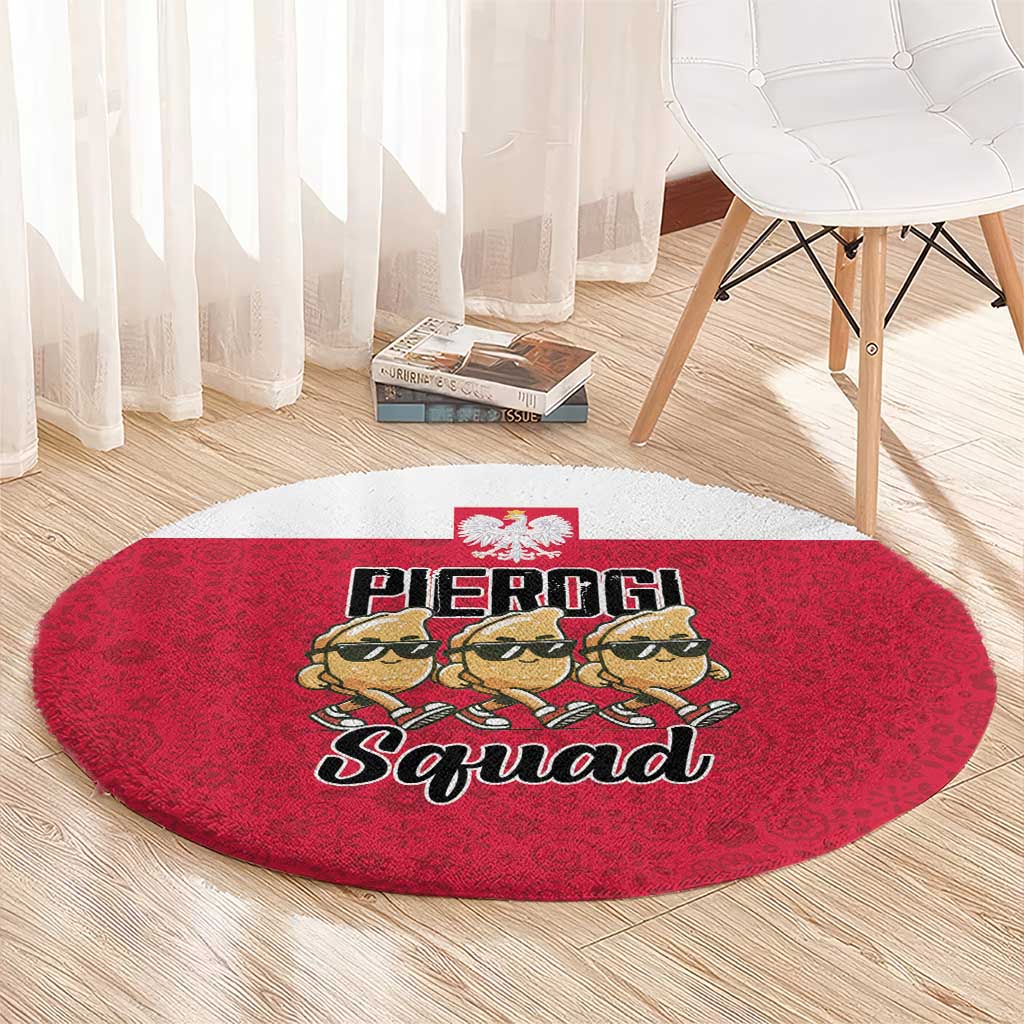 Funny Pierogi Squad Round Carpet Polish Pride Food Humor