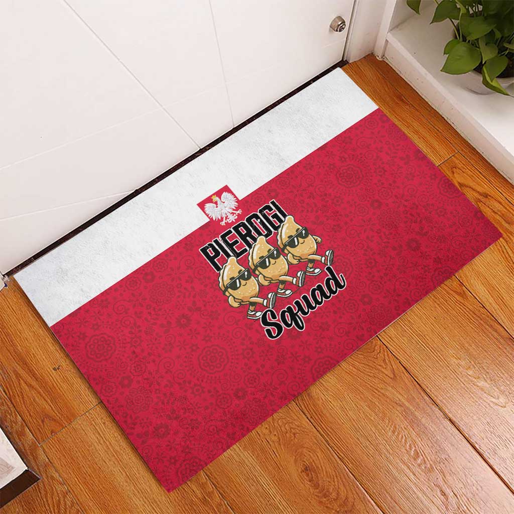 Funny Pierogi Squad Rubber Doormat Polish Pride Food Humor