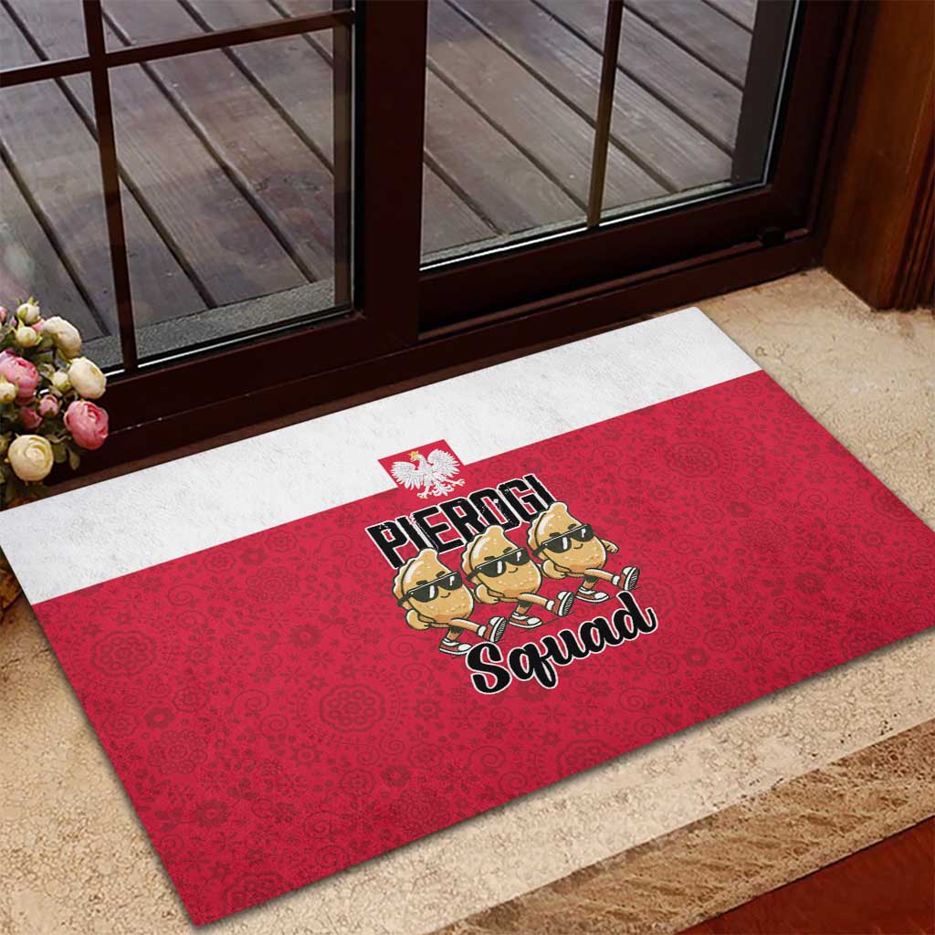 Funny Pierogi Squad Rubber Doormat Polish Pride Food Humor