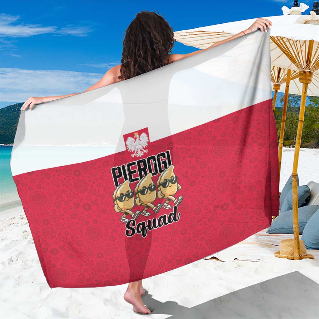 Funny Pierogi Squad Sarong Polish Pride Food Humor