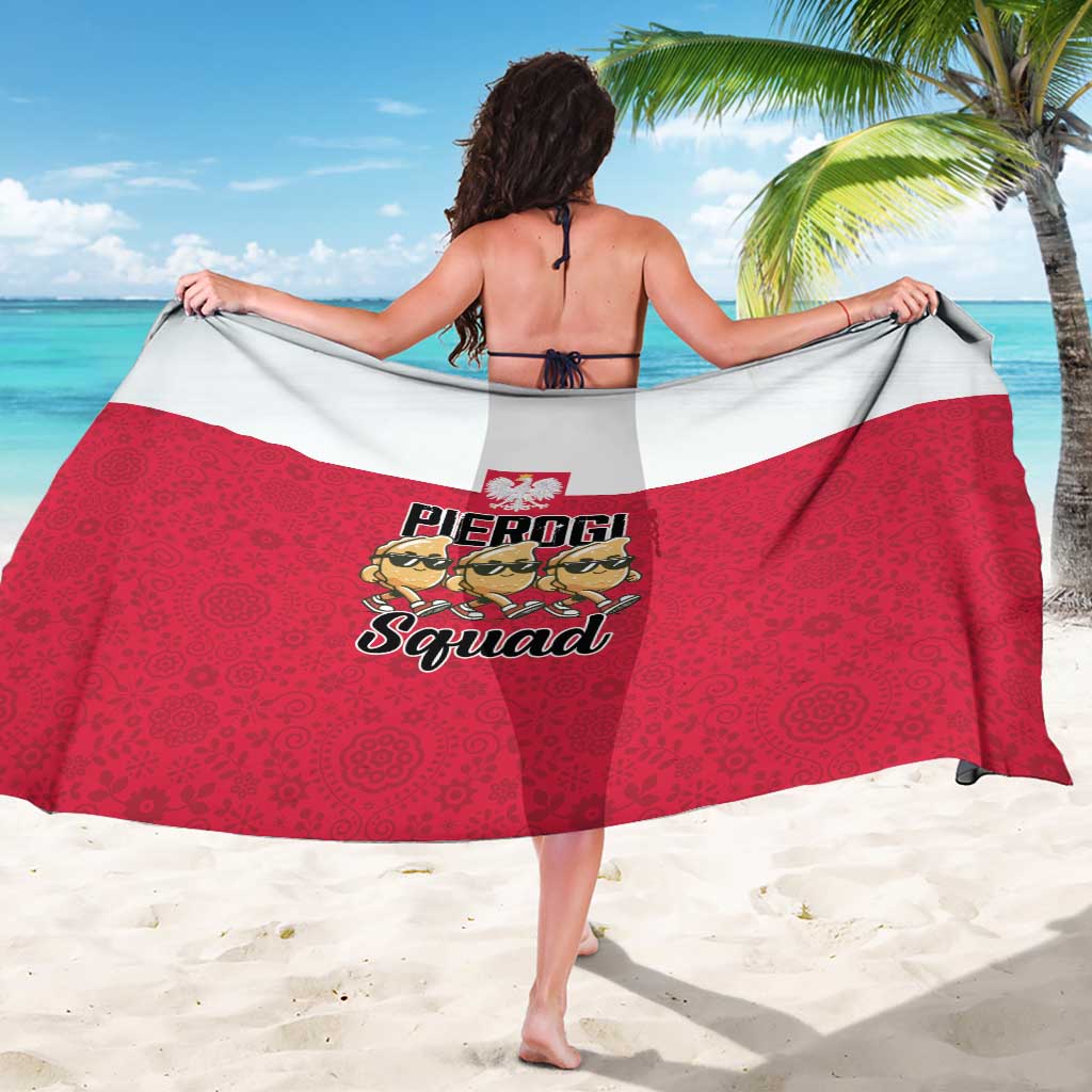 Funny Pierogi Squad Sarong Polish Pride Food Humor