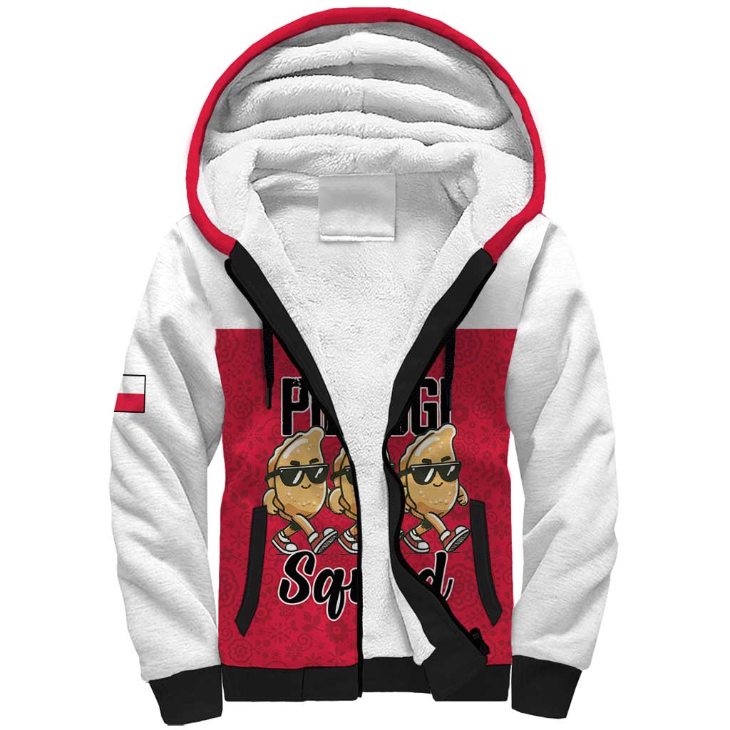 Funny Pierogi Squad Sherpa Hoodie Polish Pride Food Humor
