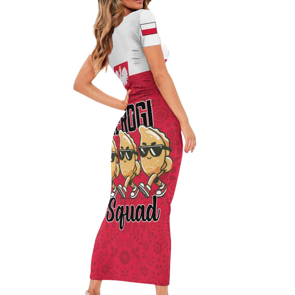 Funny Pierogi Squad Short Sleeve Bodycon Dress Polish Pride Food Humor