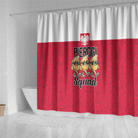 Funny Pierogi Squad Shower Curtain Polish Pride Food Humor