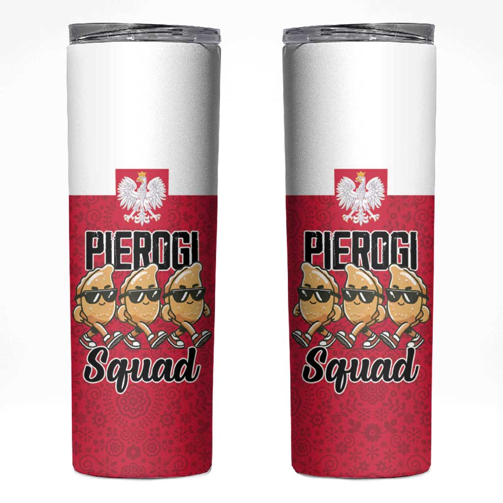 Funny Pierogi Squad Skinny Tumbler Polish Pride Food Humor