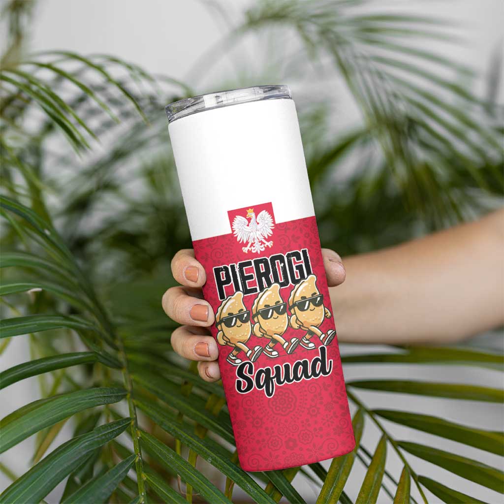 Funny Pierogi Squad Skinny Tumbler Polish Pride Food Humor