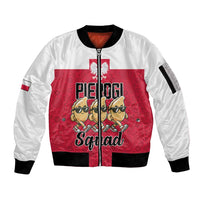 Funny Pierogi Squad Sleeve Zip Bomber Jacket Polish Pride Food Humor