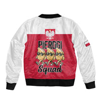 Funny Pierogi Squad Sleeve Zip Bomber Jacket Polish Pride Food Humor