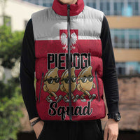 Funny Pierogi Squad Sleeveless Puffer Jacket Polish Pride Food Humor