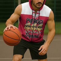 Funny Pierogi Squad Sleeveless Zip Hoodie Polish Pride Food Humor