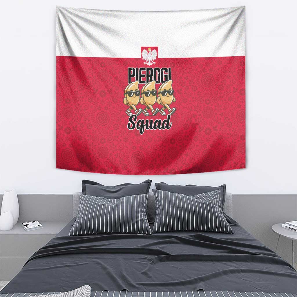 Funny Pierogi Squad Tapestry Polish Pride Food Humor