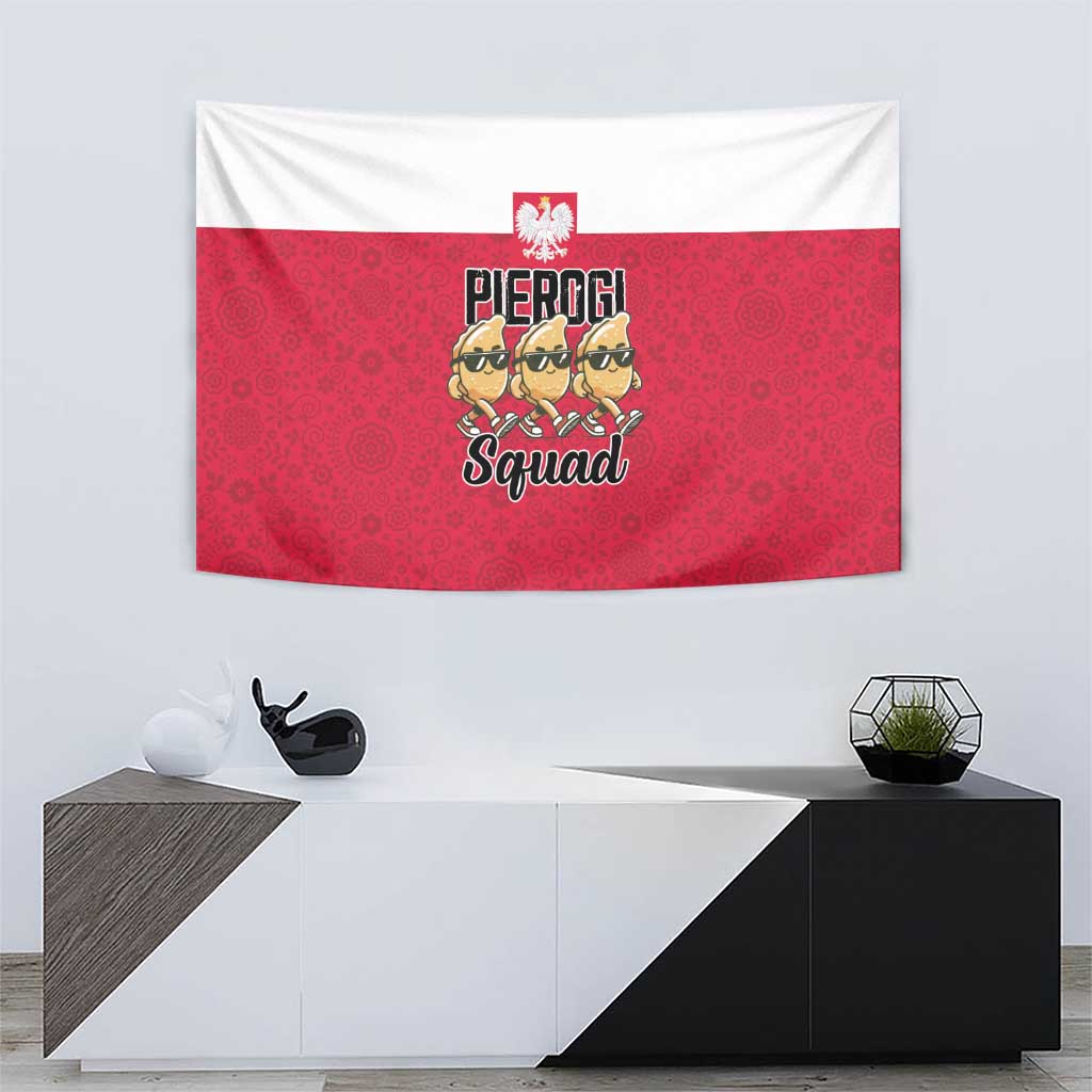 Funny Pierogi Squad Tapestry Polish Pride Food Humor