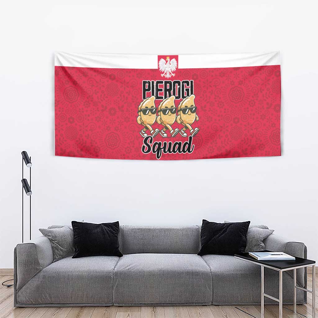 Funny Pierogi Squad Tapestry Polish Pride Food Humor