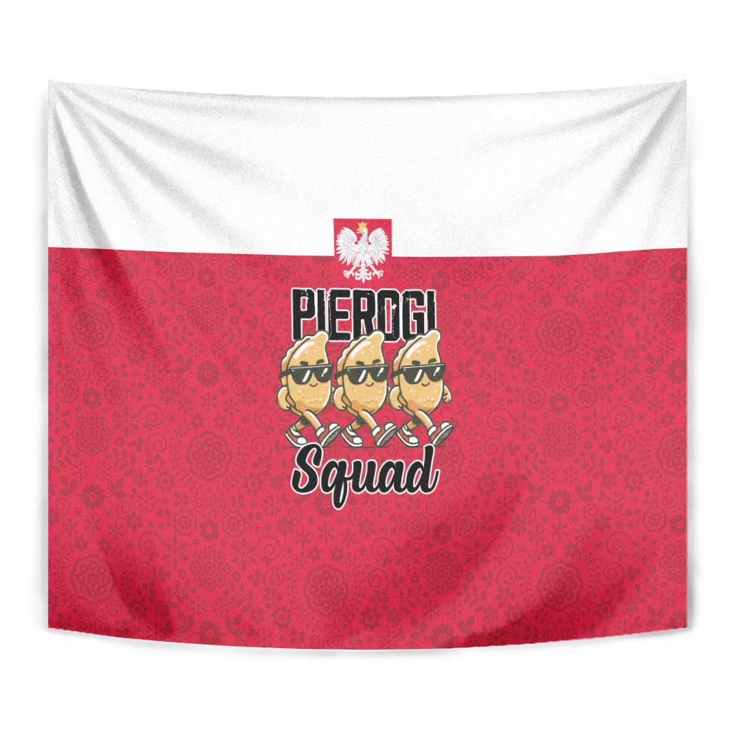 Funny Pierogi Squad Tapestry Polish Pride Food Humor