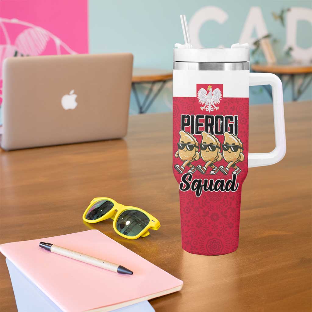 Funny Pierogi Squad Tumbler With Handle Polish Pride Food Humor