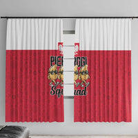 Funny Pierogi Squad Window Curtain Polish Pride Food Humor