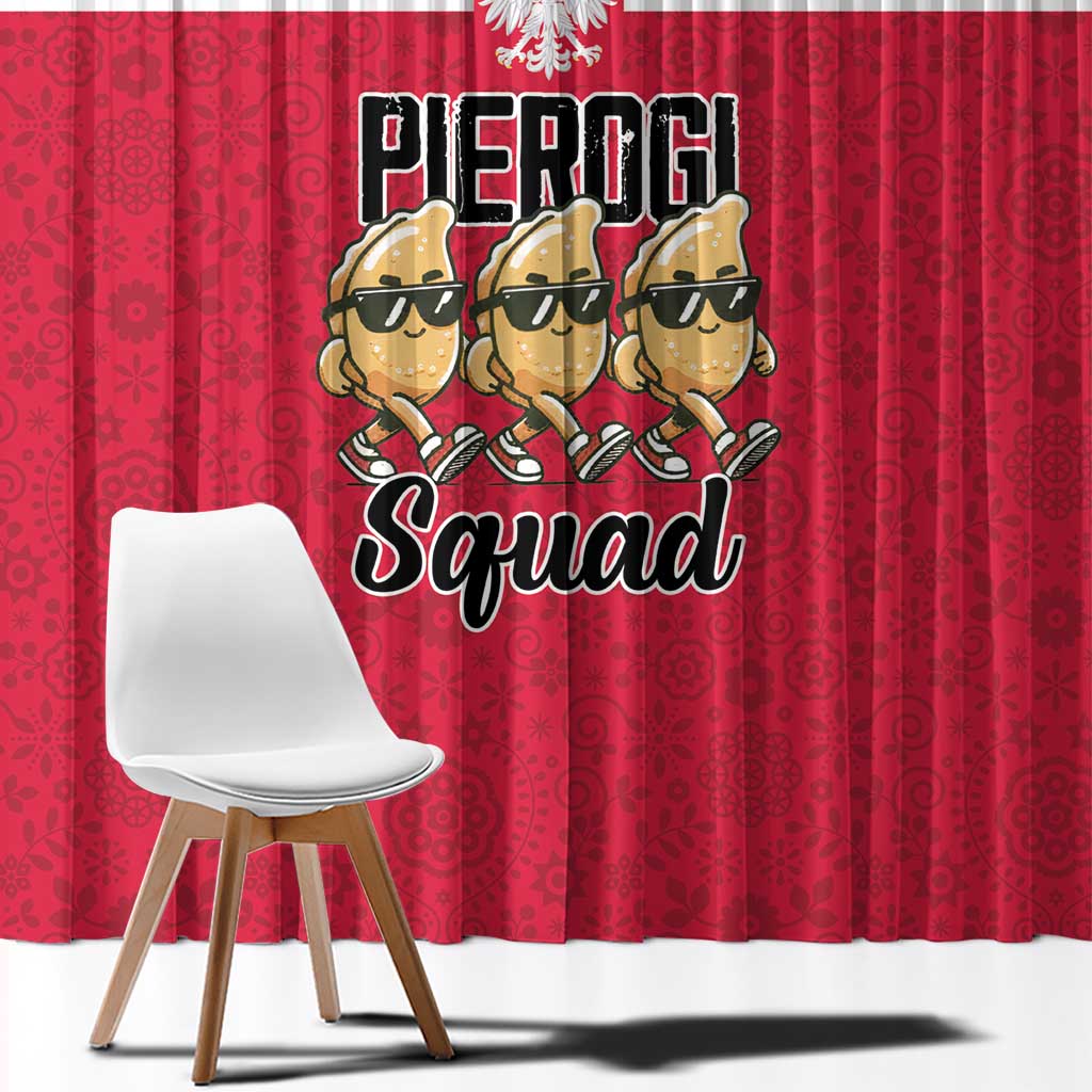 Funny Pierogi Squad Window Curtain Polish Pride Food Humor