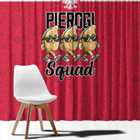 Funny Pierogi Squad Window Curtain Polish Pride Food Humor