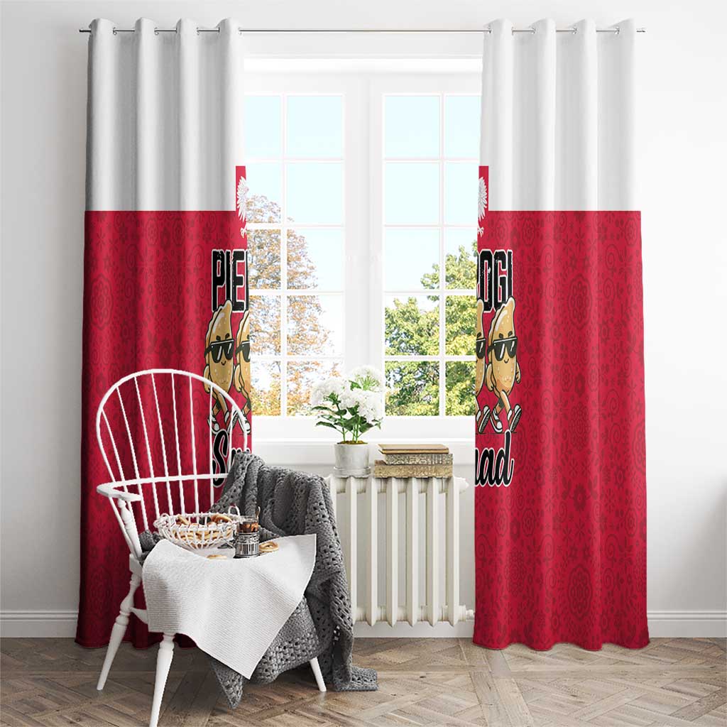 Funny Pierogi Squad Window Curtain Polish Pride Food Humor